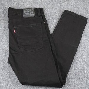Levi's 510 Skinny Jeans Mens 36x32 Black Denim Stretch Slim Fit Pants
